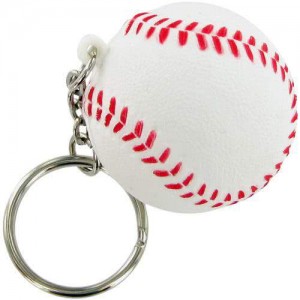 Easton Baseball Ball Key Ring (White)