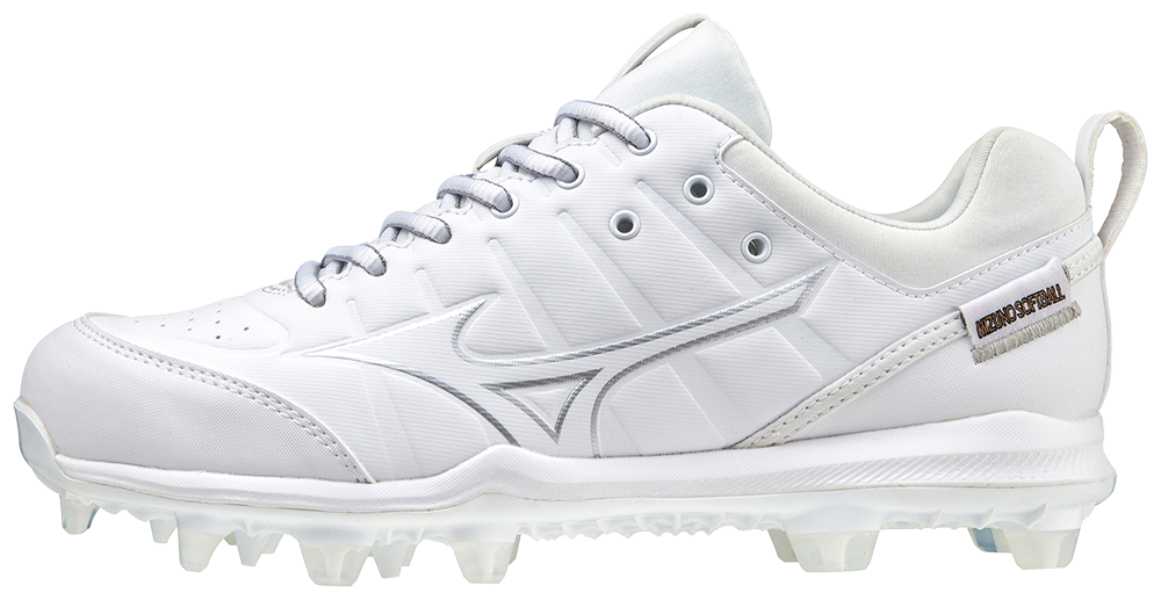 Mizuno all white softball cleats hotsell